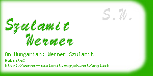 szulamit werner business card